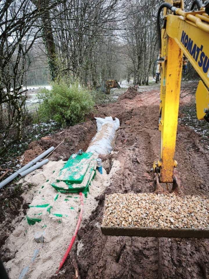 Installation d'un système d'assainissement