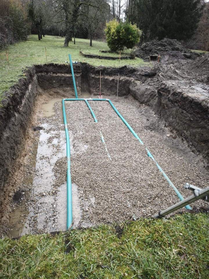 Construction  système d'assainissement